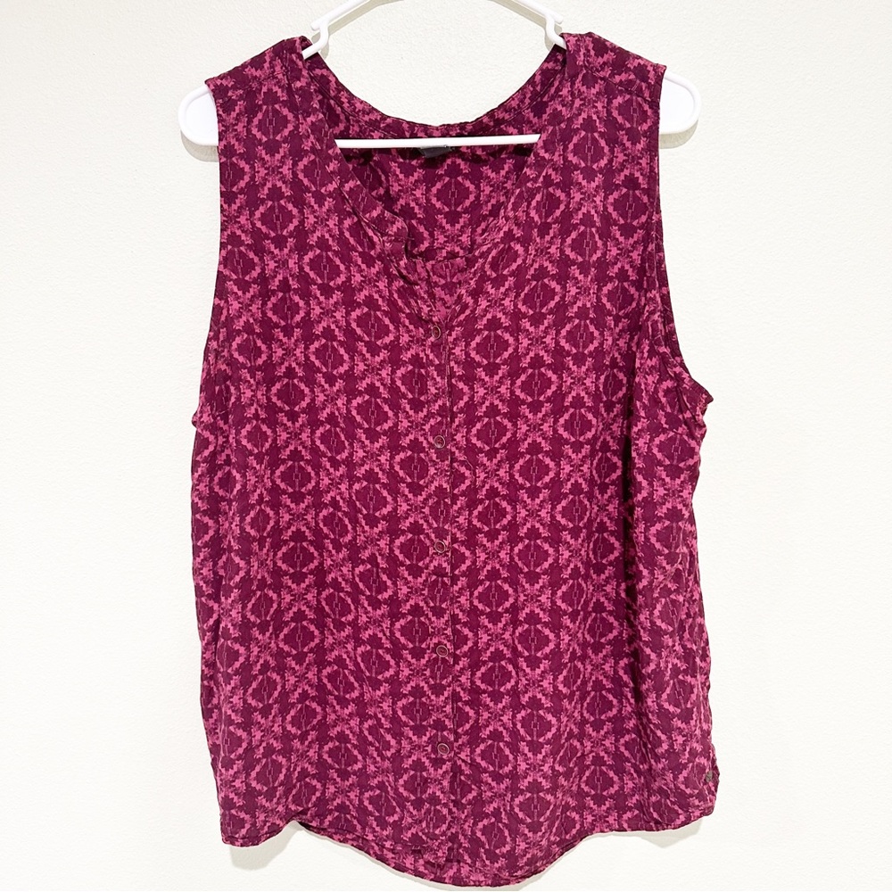 Eddie Bauer Women's Button Up Sleeveless Blouse Size 2XL